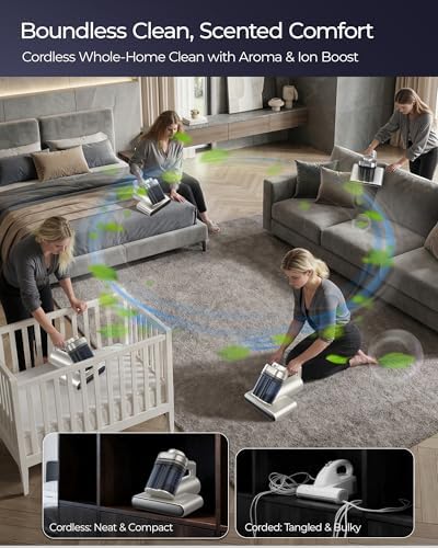 Teant Cordless Mattress Bed Vacuum, 18kPa Suction & LED Display, Model MV01 - Image 6