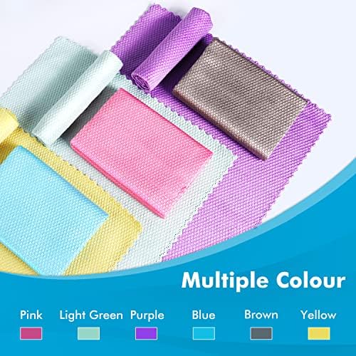 Easy Clean Streak Free Glass Cleaning Miracle Microfiber Cleaning Cloth for Kitchen,Counter,Window,Mirror Lint Free Dish Drying Cloths Glass Polishing Rag,All-Purpose,Reusable,Nanoscale Pack of 6 - Image 2