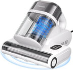 Trucozie Mattress Vacuum Cleaner with 275nm UV-C Light & 149℉ Heat, 16Kpa Powerful Suction Bed Vacuum for Pet Hair & Dander, Smart Dust Sensor, Anion & Aromatherapy, Corded for Bed, Sofa, Couch, White by TrucozieHome