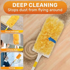 Heavy Duty Duster Refills 30 Pack, 360° Multi Surface Feather Dusters Kit with Extendable 3FT Handle, Disposable Microfiber Dusters for Cleaning Furniture, Blinds, Ceiling Fan & Car - Image 3