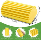 Jeymei Damp Clean Duster Sponge,4Pcs Dust Sponge for Cleaning,Gray & Yellow - Image 2