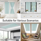 Vatge Side Door Curtains for Door Window Covering, Sidelight Curtains for Front Door, 1 Panel, W12 x L72, Aqua - Image 6