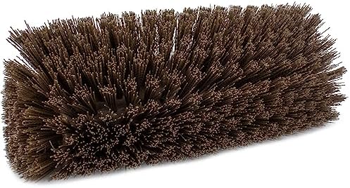 SPARTA Multi-Level Tile Scrub Brush 12" Wide Brush Head, Heavy-Duty Tile Cleaning Brush with End Bristles for Commercial Tiles, Tubs and Floor, Plastic, 12 Inches, Brown, (Pack of 12) by SPARTA