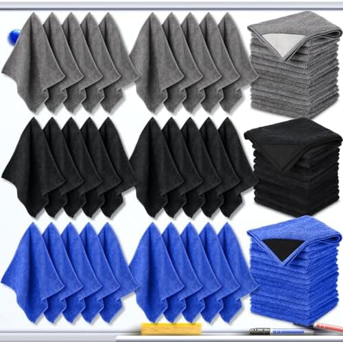 Tudomro 30 Pcs Magnetic Microfiber Cleaning Cloth, Black, Gray,Blue by Tudomro