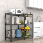 Hastatii Storage Rack Kitchen Baker's Rack - 3 Tiers 4 Baskets, Utility Coffee Bar, Air Fryer Stand with Steel Mesh Baskets - Image 2