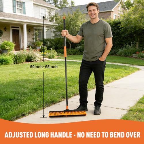CLEANHOME 24" Push Broom Brush Outdoor for Shop, Deck, Garage, Concrete - Image 4