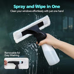 Window Vacuum Cleaner Kit Cordless, 35Min Runtime & 2 Suction Nozzles Cleaning Tool, All-in-One Electric Squeegee Spray Kit for Streak-Free Windows Washing, Shower Glass, Mirrors,Car - Image 2