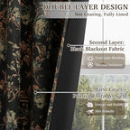 StangH Vintage 100% Blackout Black Floral Velvet Curtains 84 Inch 2 Panels - Image 4