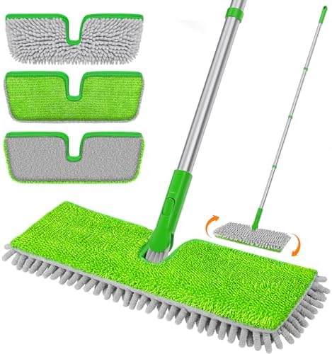 2-Sided Microfiber Dust Mop for Hardwood Floors & Walls by ENSPOWAY