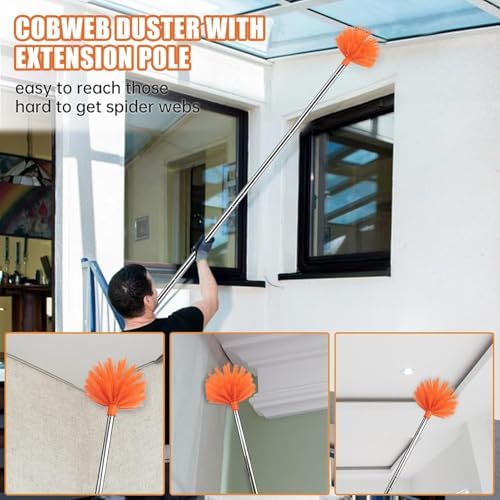 CALBEAU Ceiling Fan Cleaner Duster Kit with 60" Extension Pole, 14 PCS - Image 4