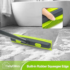 TidyBliss Pet Hair Removal Rubber Broom with Silicone Squeegee (Green) - Image 3