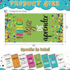 8pcs Spanish Classroom Fluorescent Light Covers,2x4 FT Colorful Confetti - Image 2