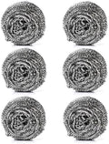6 Pack Stainless Steel Scourers by for Dishes, Pots, Pans, and Ovens. Easy scouring for Tough Kitchen Cleaning by Unknown