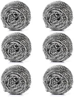 6 Pack Stainless Steel Scourers by for Dishes, Pots, Pans, and Ovens. Easy scouring for Tough Kitchen Cleaning by Unknown