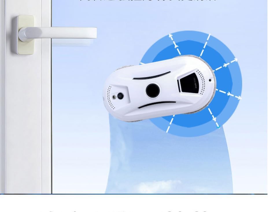 Window Cleaning Robot, Dual Spray Magnetic Glass Cleaner, Remote Control, White, 29x14x10 cm, Electric Powered, with Microfiber Pads - Image 2