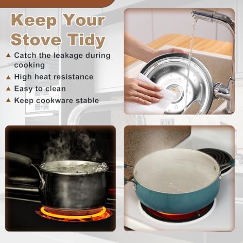 W10196405(8”) W10196406(6”) Electric Stove Burner Drip Pans & MP22YA Electric Range Burner Element Unit Set by Cenipar-Compatible with Whirl-pool Ken-more Ama-na Range Oven/Stove - Image 6