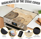 NYZE Stove Top Covers for Electric Stove for Kitchen (Wood Grain Rings) - Image 2