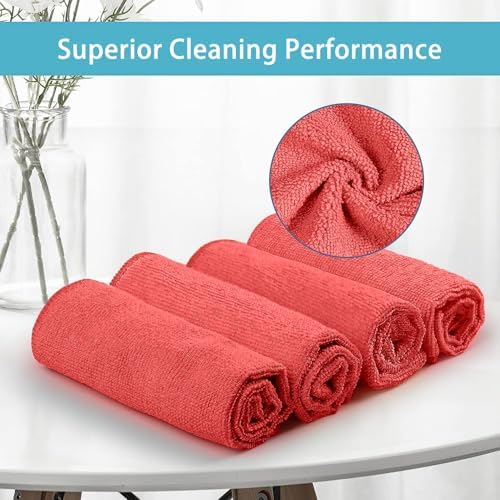 HOMEXCEL 100PK Microfiber Cleaning Cloth, Cleaning Rag for Home, 11.5x11.5 - Image 2