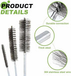 HARFINGTON 6pcs Wire Bore Brush Set 6 Inch Length 1/8 Inch Shank Stainless Steel Bristles Cleaning Brush for Clean Car Part Tube Kitchen Garage - Image 4