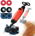 Commercial Floor Scrubber Machine, 17" Walk-Behind Floor Scrubber Buffer Polisher Machine with Dual Brushes, Floor Cleaner with Cordless Rechargeable Lithium Battery by Unknown