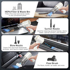 KMM Handheld Car Vacuum Cleaner, 9000PA Hand Held Vacuum & Air Duster - Image 5