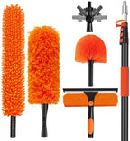 20FT High Reach Duster with Extension Pole 3-12FT, 4-in-1 Cleaning Kit by Jhkopqe