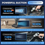 SakerPlus Mini Vacuum Cleaner, 3 in 1 Car Vacuum Cleaner High Power, 15000PA Powerful Suction, Air Duster, 7500mAh, Dual Filter,Adjustable Small Vaccum Portable Cordless for Cars,Desktop,Home - HL137 - Image 5