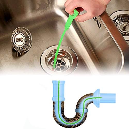 Drain Clog Remover - Gutter Cleaning Tools Drain Cleaner for Toilet Sewer Shower Kitchen Bathroom Tub Clogged Drains Opener Cleaning Tool, Flexible Grabber Claw Pick Up Reacher (7-in-1) - Image 7