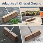 Heavy Duty 18" Push Broom with 65" Long Handle for Outdoor and Commercial - Image 6