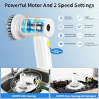 3000mAh Cordless Electric Spin Scrubber for Kitchen Bathroom Car - Image 2