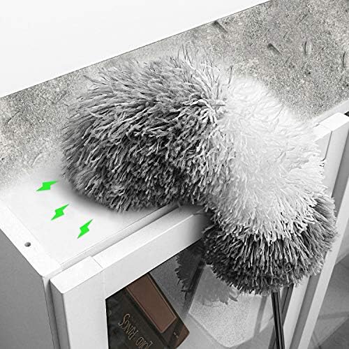 BOOMJOY Microfiber Feather Duster with Extendable Pole and Bendable Head, 100" Telescoping Duster for Cleaning Ceiling, Fan, Furniture - Image 3