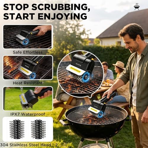 Electric BBQ Grill Brush, Grill Cleaning Brush with High-Speed Motor - Image 2