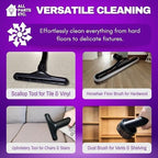 Commercial Backpack Vacuum Attachment Kit 1 1/2" - Compatible with ProTeam, Tennant, Sandia, Powr-Flite & More - with Aluminum S-Wand, Hard Floor Tool, Crevice Tool, Dust & Upholstery Brush 7-Pack - Image 7