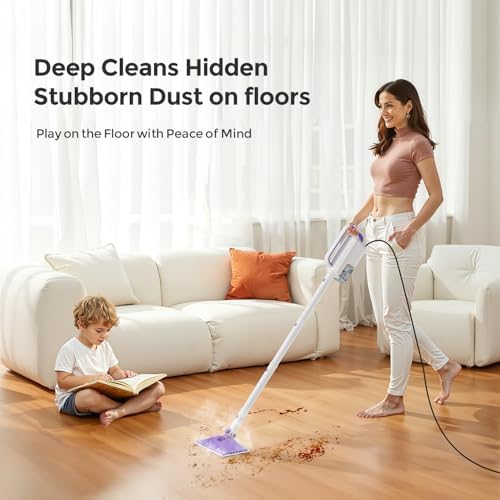 Steam Mops for Floor Cleaning,All-in-One Steam Cleaner for Home with 2 Levels Steam Mode,350ML Tank,23FT Cord, Detachable Handheld Steam Cleaner for Tile,Grout,Furniture,Carpet,Grill,Wall - Image 2