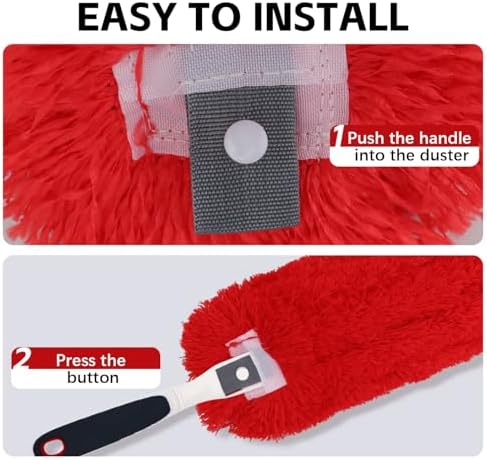 Reusable Microfiber Duster Refills Compatible with OXO & MR.SIGA Duster - Washable Duster for Household Cleaning Dusting Furniture Blind Ceiling Fan 3Pack (Handle NOT Included) - Image 3