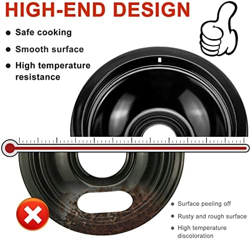 AMI PARTS 5304430149 and 5304430150 Porcelain Burner Drip Pan Bowls - Image 2