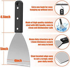 HaSteeL Griddle Cleaning Kit, 7PCS Flat Top Grilling Cleaner Tools Set, Metal Dough Scraper, Cleaning Brush with Handle, Scouring Pads for BBQ Cast Iron Kitchen Cookware Stovetops Hot & Cold Surfaces - Image 2