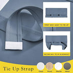 NICETOWN Stone Blue Tie Up Curtains for French Back Door Windows Cover - Image 2