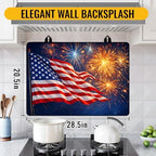 NYZE American Flag Stove Cover 4th of July Stove Top Cover for Electric Stove Fireworks Decorative Flat Top Protector for Kitchen Counter 28x20 Inch - Image 2
