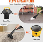 VEVOR 2.6-Gallon 2.5 Peak HP Wet Dry Shop Vacuum with Blowing Function - Image 5