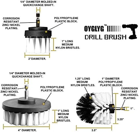 Drill Brush Attachment Kit, 3-Piece Cleaning Set for Bathtubs, Showers, Tiles, Carpets, and More - Image 6