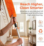Microfiber Feather Duster for Telescopic Extendable Pole, Cleaning Duster Kit with Bendable Head & Scratch-Free Protective Tip, Washable Dusting Brush for Cleaning Ceiling Fans, Blinds, Furniture, Car - Image 4