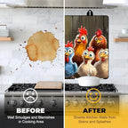 Stove Top Cover for Electric Stove,Glass Stove Top Cover, Heat Resistant Glass Stovetop Protector, Kitchen Decor, Dish Drying Mats for Ceramic Washer Top 28.5x20.5 inch - Image 5