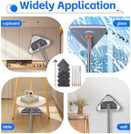 Wall Mop with 80 Inches Long Handle, Wall Cleaner Mop Tool for Window/Walls/Ceiling Fans/Dust/Baseboard/Floors Clean, 360° Ceilings Cleaner Tool Duster with Squeegee 6 Replacement Pads - Image 3