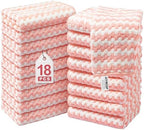 JOYMOOP Microfiber Cleaning Cloth, 18 Piece Set, Small, Pink by JOYMOOP