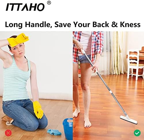 2 Pack Grout Cleaning Brush with Long Handle, Swivel V-Shape Grout Scrub Brush, Extendable Handle for Tile Floors, Bathroom, Shower, Corner - Image 5