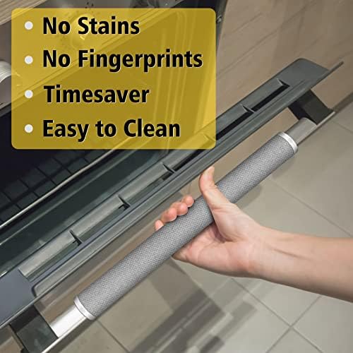 Refrigerator Door Handle Covers, 4pcs, Kitchen Appliance Decor, Fridge Microwave Dishwasher Cloth Door Covers, Keep Kitchen Appliance Clean from Smudges, Drips, Food Stains, Oil (Gray) - Image 2