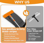 2 in 1 Window Squeegee Cleaner Kit Extension Pole, 67 in, Orange - Image 6