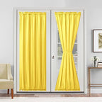 Hiasan French Door Curtains Privacy, Yellow, 52W x 72L, 1 Panel by Hiasan