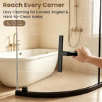 10 Inch Silicone Shower Squeegee for Glass Doors, Streak-Free, Black - Image 6